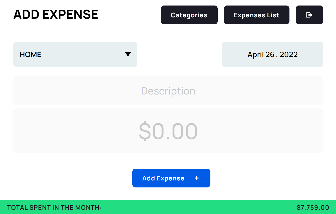 Project | Expenses App