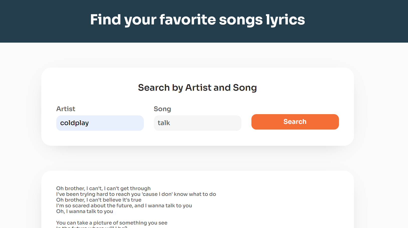 Project | Lyrics App